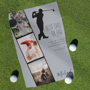 Personalisiertes Fotogeschenk 'Bester Vater nach P Golfhandtuch