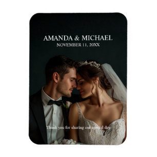 Personalisiertes Fotogeschenk mit Namen und Hochze Magnet