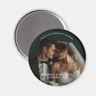 Personalisiertes Fotogeschenk mit Namen und Hochze Magnet