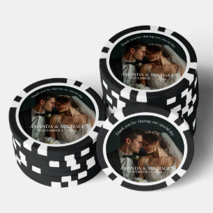 Personalisiertes Fotogeschenk mit Namen und Hochze Pokerchips