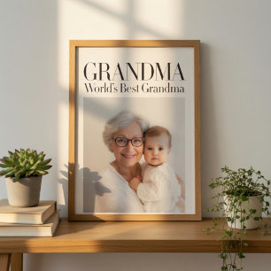 Personalisiertes Fotogeschenk   Weltbeste Oma Poster