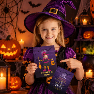 Personalisiertes Fotokostüm Kinderparty Halloween Einladung