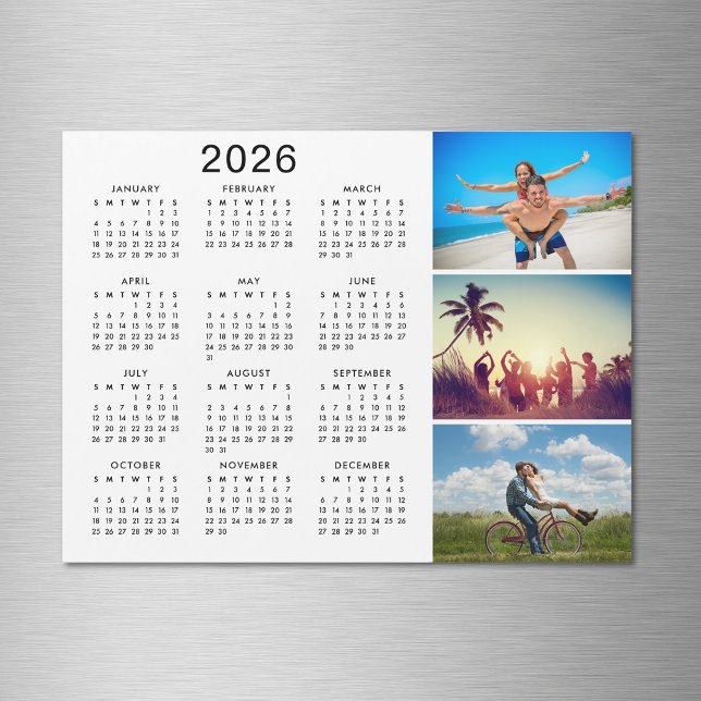 Personalisiertes Fotomaterial 2026 Kalender Magnet (Von Creator hochgeladen)