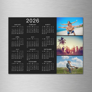 Personalisiertes Fotomaterial 2026 Kalender Magnet