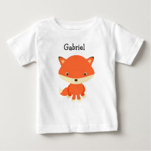 Personalisiertes Fox One Piece Baby T-Shirt