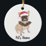 Personalisiertes Französisch (maskiert) Keramik Ornament<br><div class="desc">Machen Sie die schöne Liste in diesem Jahr mit einem personalisierten Ornament Ihrer Lieblings-kleine Elf!</div>