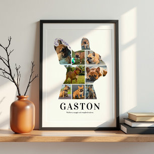 Personalisiertes Französische Bulldogge-Foto-Colla Poster