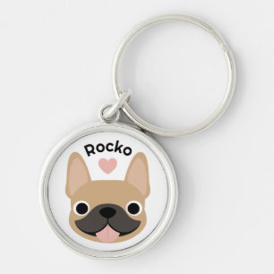 Personalisiertes Französische Bulldogge Schlüssela Schlüsselanhänger