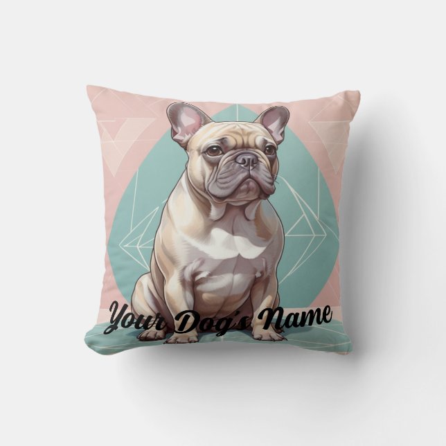 Personalisiertes französisches Bulldog-Pillow Kissen (Vorderseite)