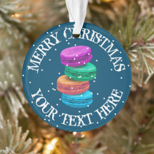 Personalisiertes französisches Macaron Weihnachts- Ornament