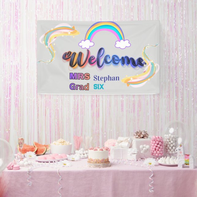 Personalisiertes Frau Willkommensschild | Benutzer Banner (Party)