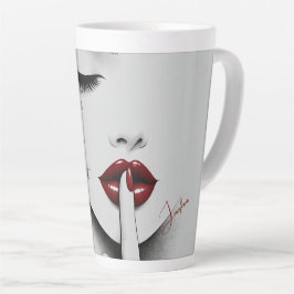 Personalisiertes freches Zitat rote Lippen Schönhe Milchtasse