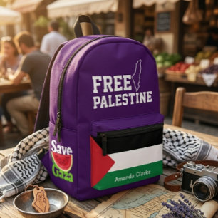 Personalisiertes Freies Palästina Palästina-Flag Bedruckter Rucksack