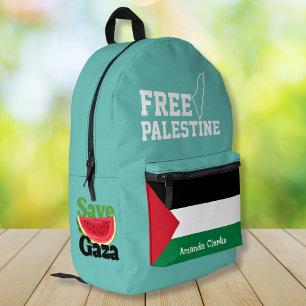 Personalisiertes Freies Palästina Palästina-Flag Bedruckter Rucksack