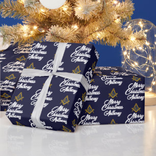 Personalisiertes Freimaurer-Weihnachtspapier mit W Geschenkpapier