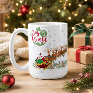 Personalisiertes Freude auf der Welt Weihnachten Kaffeetasse