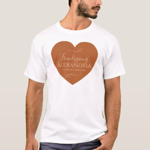 Personalisiertes Freundesdankfest-Herz-Partygesche T-Shirt