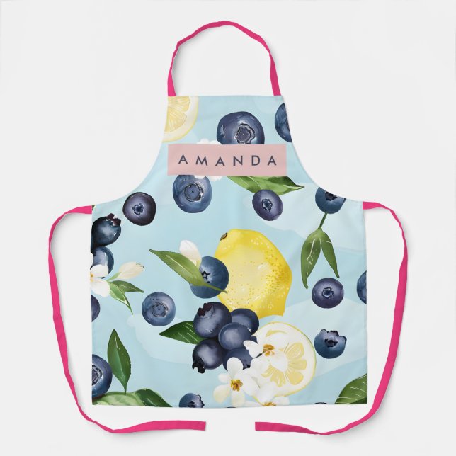 Personalisiertes Frisches Blaubeer-Limonen-Wasserf Schürze (Vorderseite)