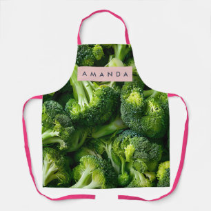 Personalisiertes frisches grünes Brokkoli-Design Schürze