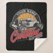 Personalisiertes Frisierte Auto Garage Retro Custo