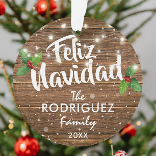 Personalisiertes Frohe Weihnachten Familienfoto Ornament