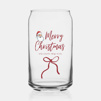 Personalisiertes Frohe Weihnachten Glas - Feiertag