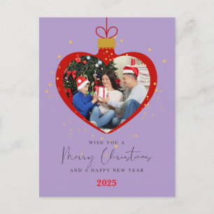 Personalisiertes Frohe Weihnachten & Glückliches N Postkarte