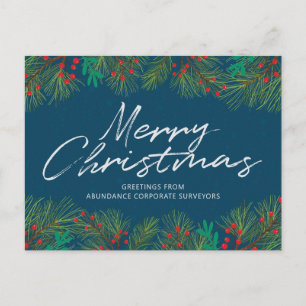 Personalisiertes Frohe Weihnachten Holly und Beere