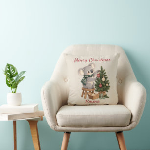 Personalisiertes Frohe Weihnachten Koala für Kinde Kissen