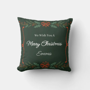 Personalisiertes Frohe Weihnachten Name Feiertag K Kissen