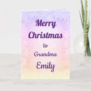 Personalisiertes Frohe Weihnachten Oma Karte
