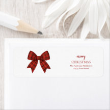 Personalisiertes Frohe Weihnachten | Roter Karo-Bo