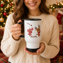 Personalisiertes Frohe Weihnachten Süßes Rentier