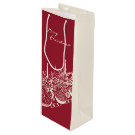 Personalisiertes Frohe Weihnachten Tisch Minimal D Geschenktüte Für Weinflaschen