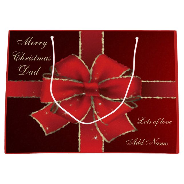 Personalisiertes Frohe Weihnachtsgeschenk-Design Große Geschenktüte (Vorderseite)