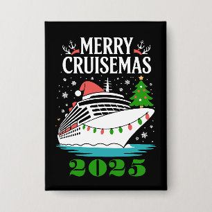 Personalisiertes Frohes Cruisemas Kreuzfahrtschiff Button