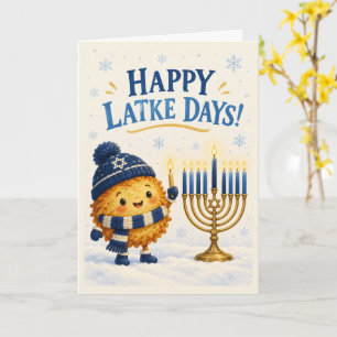 Personalisiertes Frohes Latke-Tage Hanukkah Karte