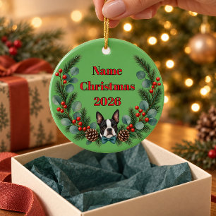 Personalisiertes Frohes und leicht Verrücktes  Keramik Ornament