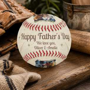 Personalisiertes Frohes Vatertags-Foto-Geschenk Baseball