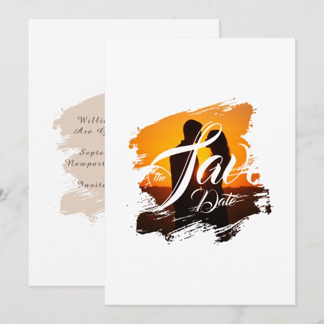 Personalisiertes Frontfoto Save-the-Date  Save The Date (Vorne/Hinten)