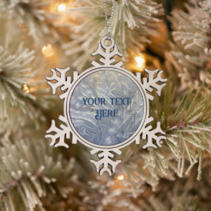 Personalisiertes Frosty Pewter Snowflake Ornament