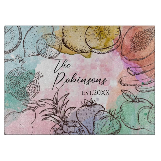 Personalisiertes Fruchtfest Schneidebrett (Vorderseite)