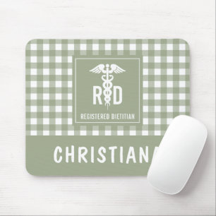 Personalisiertes FuE-Register Kariertes Muster Mousepad