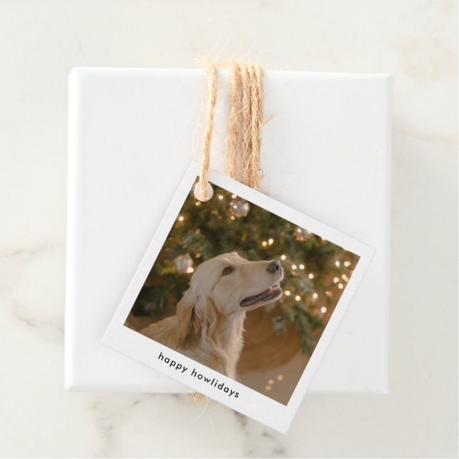 Personalisiertes Funny Dog Picture Weihnachten Fot Geschenkanhänger (Beispiel)