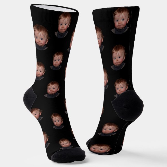 Personalisiertes Funny Face Foto Socken (Gewinkelt)