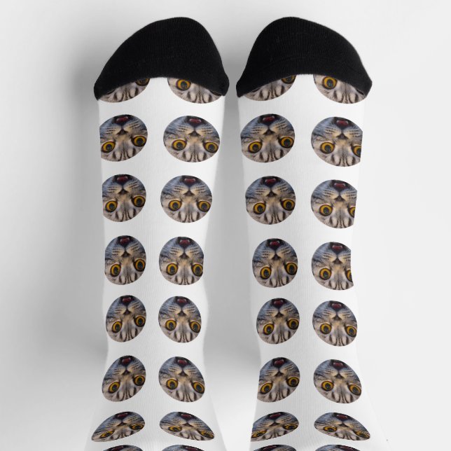 Personalisiertes Funny Face Foto Socken (Oben)
