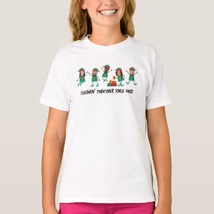 Personalisiertes Funny Face Foto Weihnachtself T-Shirt