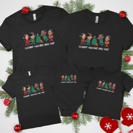 Personalisiertes Funny Face Foto Weihnachtself T-Shirt
