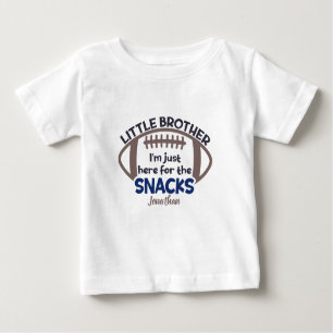 Personalisiertes Funny Here for Snacks Football Baby T-shirt