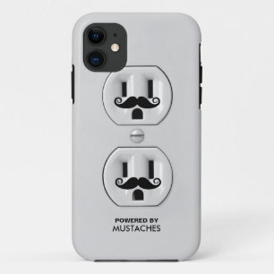 Personalisiertes Funny Mustache Power Outlet Case-Mate iPhone Hülle